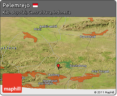 Satellite Panoramic Map of Pelemrejo