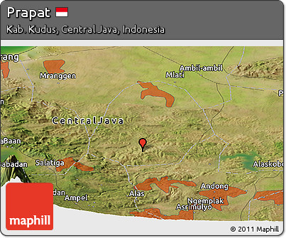 Satellite Panoramic Map of Prapat