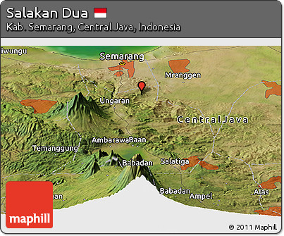 Satellite Panoramic Map of Salakan Dua