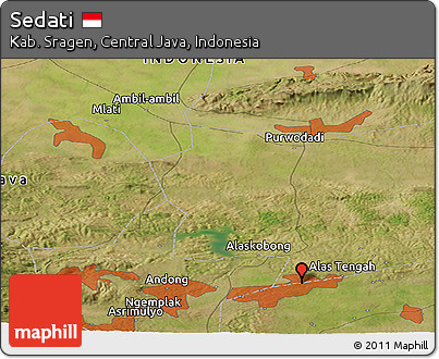 Satellite Panoramic Map of Sedati