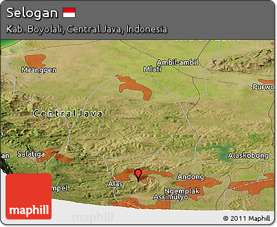 Satellite Panoramic Map of Selogan