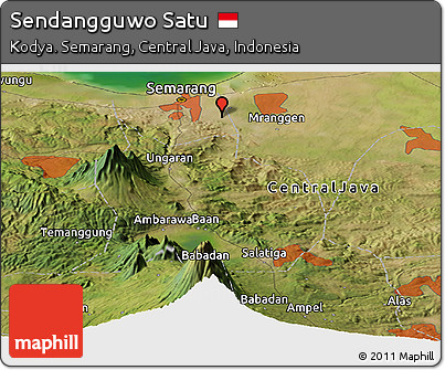 Satellite Panoramic Map of Sendangguwo Satu