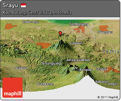 Satellite Panoramic Map of Srayu