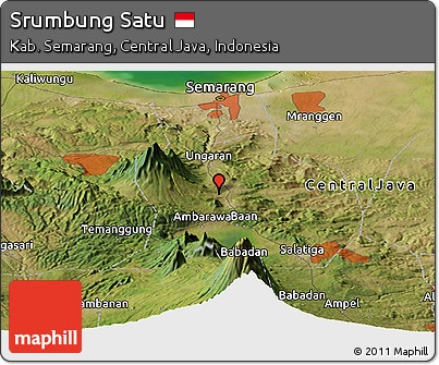 Satellite Panoramic Map of Srumbung Satu