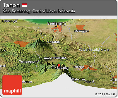 Satellite Panoramic Map of Tanon