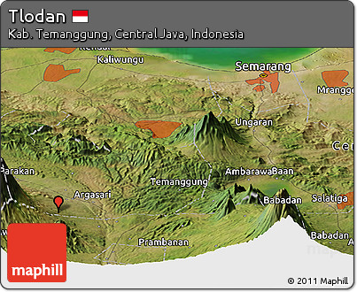 Satellite Panoramic Map of Tlodan