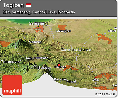 Satellite Panoramic Map of Togiten