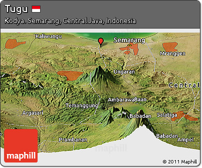 Satellite Panoramic Map of Tugu