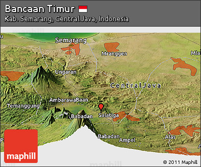 Satellite Panoramic Map of Bancaan Timur