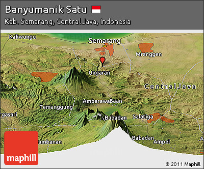 Satellite Panoramic Map of Banyumanik Satu