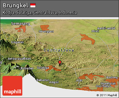 Satellite Panoramic Map of Brungkel