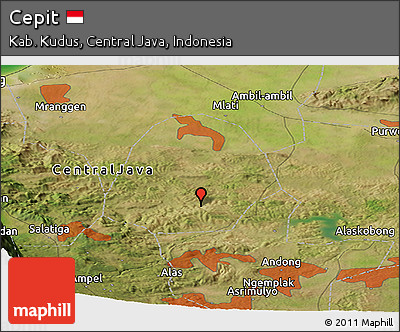 Satellite Panoramic Map of Cepit