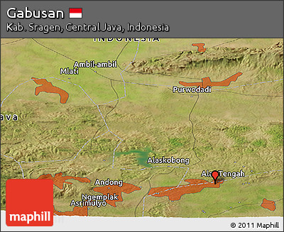 Satellite Panoramic Map of Gabusan