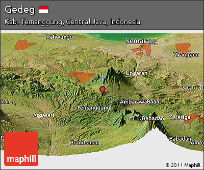 Satellite Panoramic Map of Gedeg