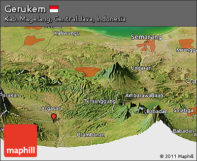 Satellite Panoramic Map of Gerukem