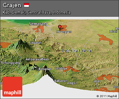 Satellite Panoramic Map of Grajen