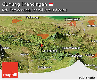 Satellite Panoramic Map of Gunung Krancingan