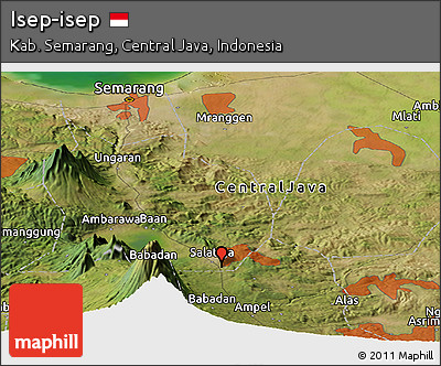 Satellite Panoramic Map of Isep-isep