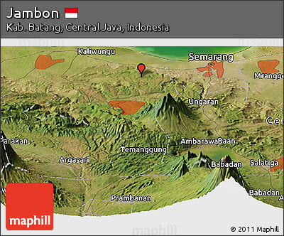 Satellite Panoramic Map of Jambon