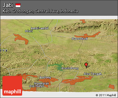Satellite Panoramic Map of Jati