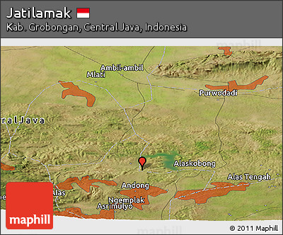 Satellite Panoramic Map of Jatilamak