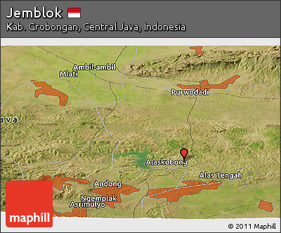 Satellite Panoramic Map of Jemblok