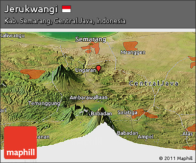 Satellite Panoramic Map of Jerukwangi