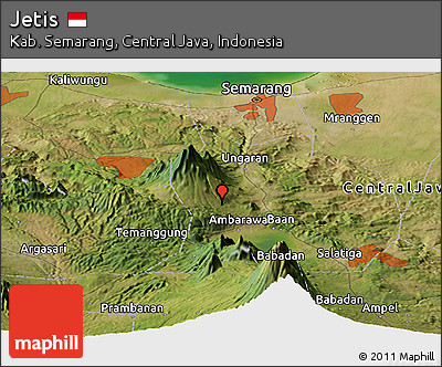 Satellite Panoramic Map of Jetis