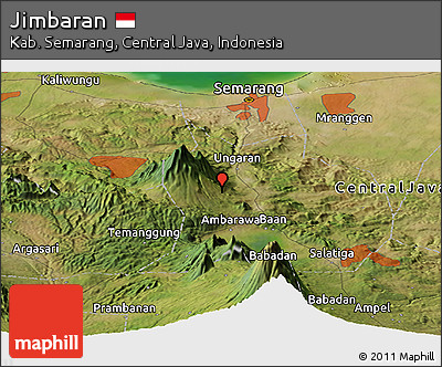 Satellite Panoramic Map of Jimbaran