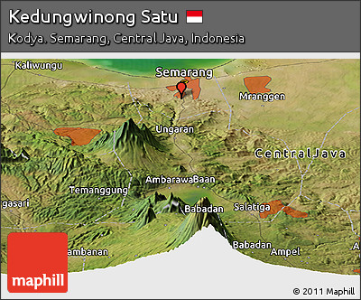 Satellite Panoramic Map of Kedungwinong Satu