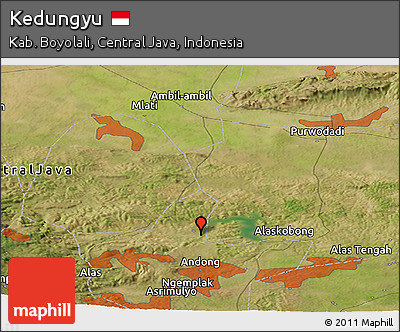 Satellite Panoramic Map of Kedungyu