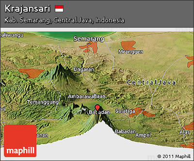 Satellite Panoramic Map of Krajansari