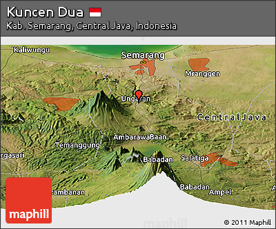Satellite Panoramic Map of Kuncen Dua