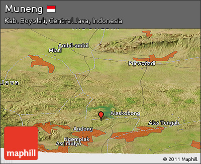Satellite Panoramic Map of Muneng
