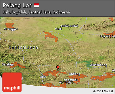 Satellite Panoramic Map of Pelang Lor