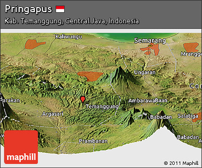 Satellite Panoramic Map of Pringapus