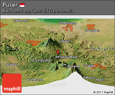 Satellite Panoramic Map of Puser