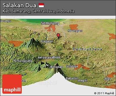 Satellite Panoramic Map of Salakan Dua