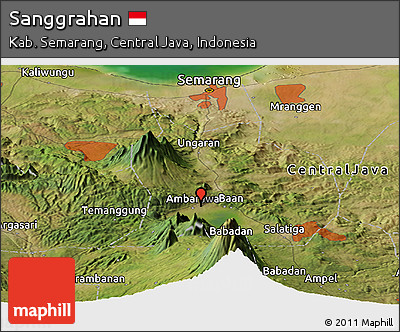 Satellite Panoramic Map of Sanggrahan