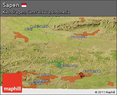 Satellite Panoramic Map of Sapen