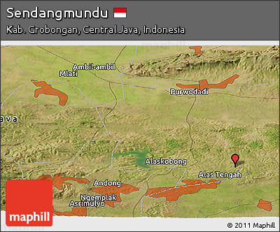 Satellite Panoramic Map of Sendangmundu