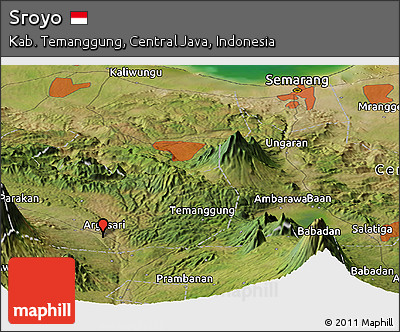 Satellite Panoramic Map of Sroyo