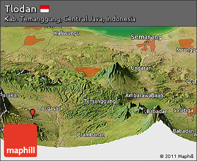 Satellite Panoramic Map of Tlodan