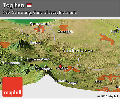 Satellite Panoramic Map of Togiten
