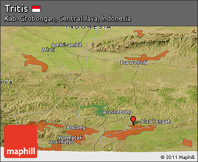 Satellite Panoramic Map of Tritis