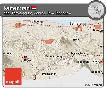 Shaded Relief Panoramic Map of Kemantren