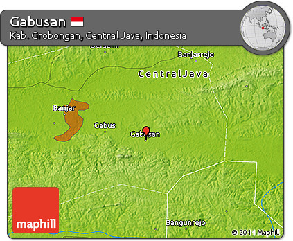 Physical 3D Map of Gabusan