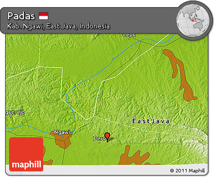 Physical 3D Map of Padas