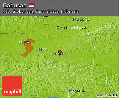 Physical 3D Map of Gabusan