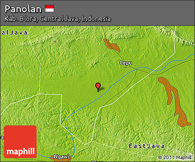 Physical 3D Map of Panolan